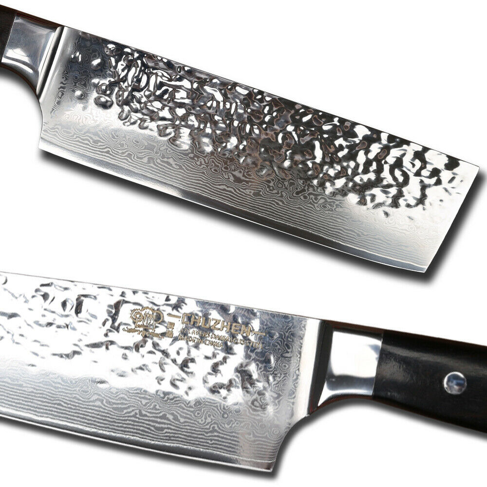Nakiri Knife kitchen Pro Japanese Damascus 6.5 inch Chef Knives for Slicing - Fresh Stock Dated December 2025