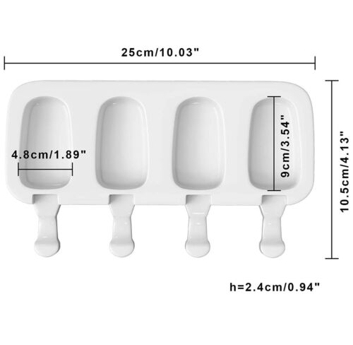 Cell Popsicle Molds Silicone DIY Frozen Ice Lolly Pop Maker & Wooden Sticks USA - Fresh Stock Dated February 2026