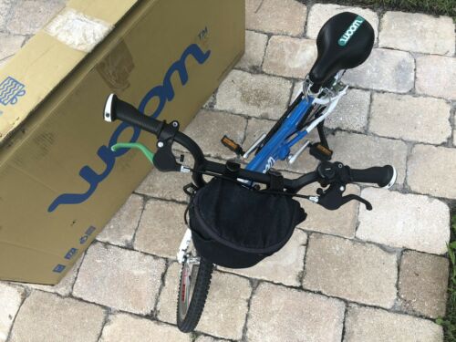 Woom 3 Kids Bike - Blue 16” - Includes Bell, Kickstand, Basket & Bottle Holder - Fresh Stock Dated December 2025