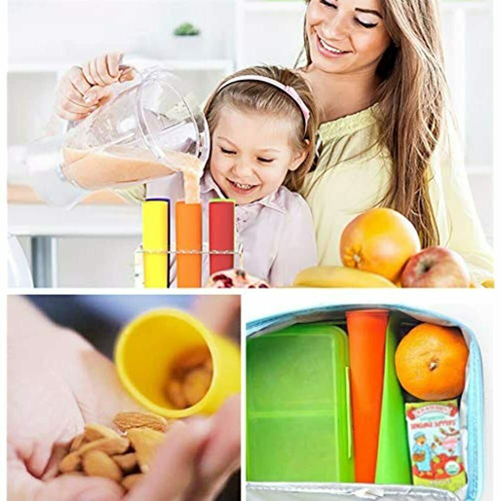 Popsicle Molds, Ouddy Silicone Ice With Lids, Multi Colors - Set Of 8 Kitchen - Fresh Stock Dated February 2026