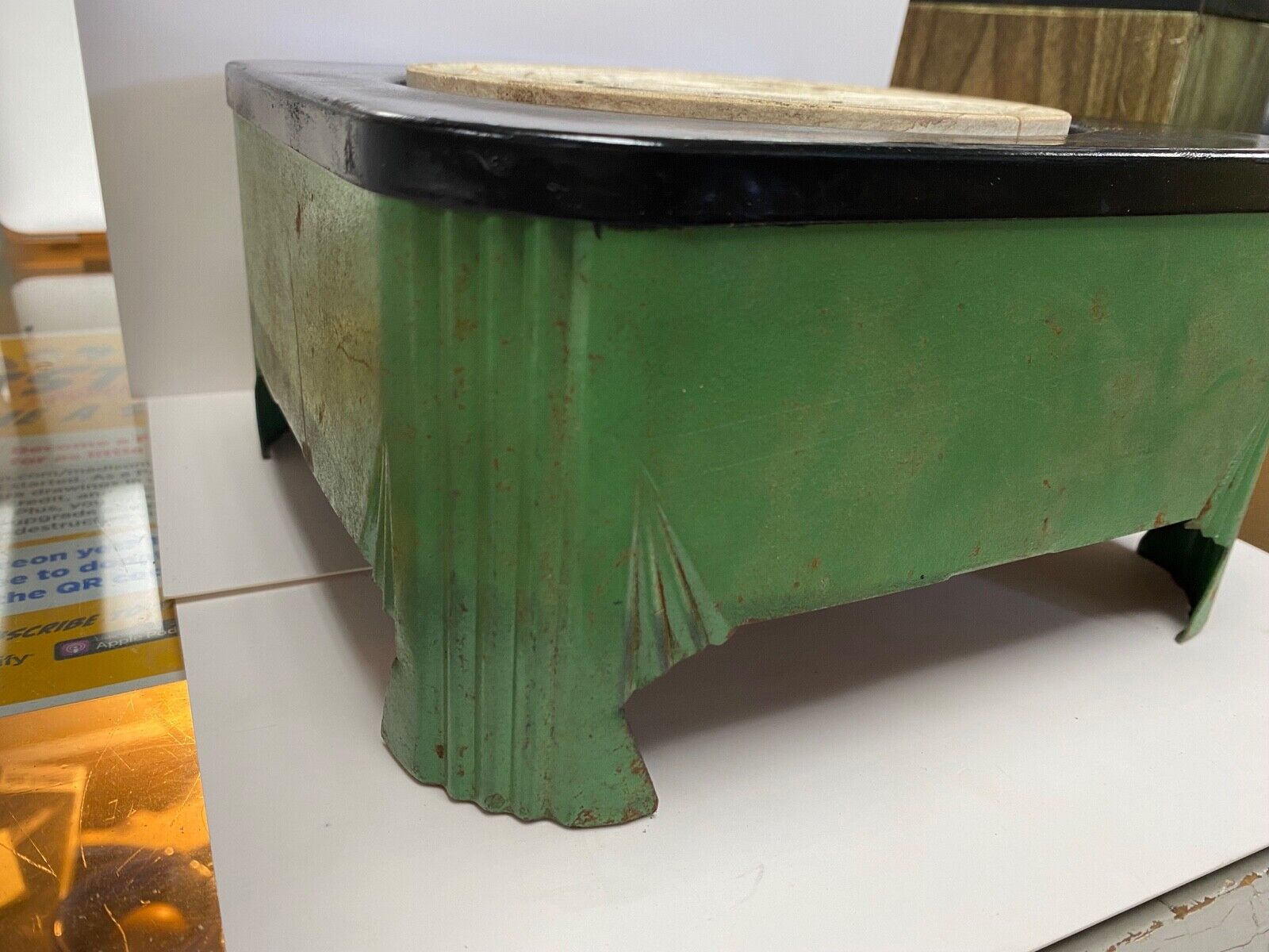 Antique Art Deco Green Hot Plate Warmer Camping Single Burner Vintage - Fresh Stock Dated February 2026