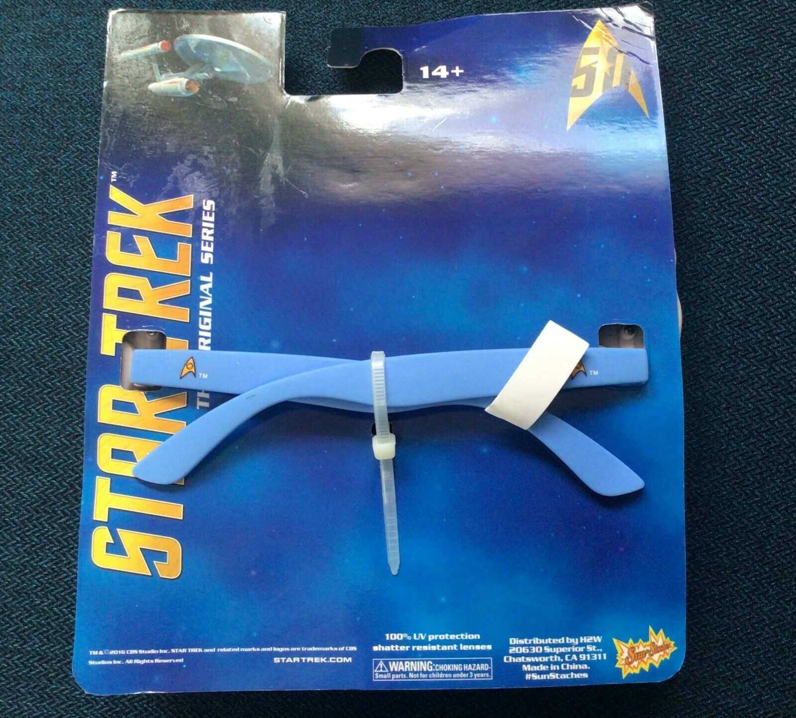 Funny STAR TREK SPOCK SUNGLASSES TV Series Cartoon Hair Mask Adult Joke Gag Ear - Fresh Stock Dated December 2025