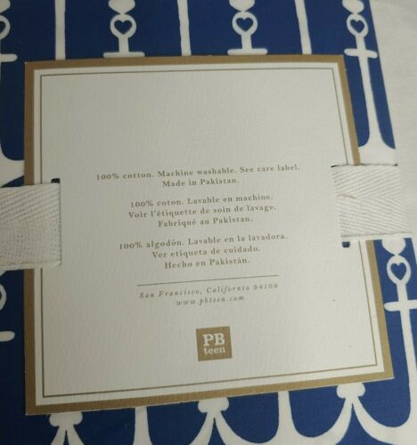 Pottery Barn Cape Cod Anchor Standard Pillow Sham Navy Blue (#238) - Fresh Stock Dated December 2025