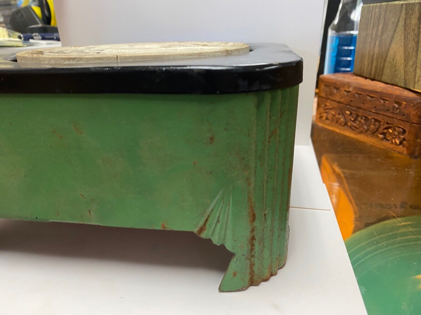 Antique Art Deco Green Hot Plate Warmer Camping Single Burner Vintage - Fresh Stock Dated February 2026
