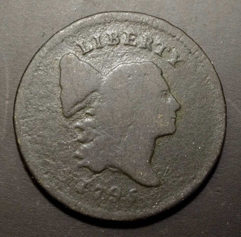 1795 LIBERTY CAP HALF CENT, C-1  ~  LETTERED EDGE WITH POLE, FULLY READABLE! - Fresh Stock Dated February 2026