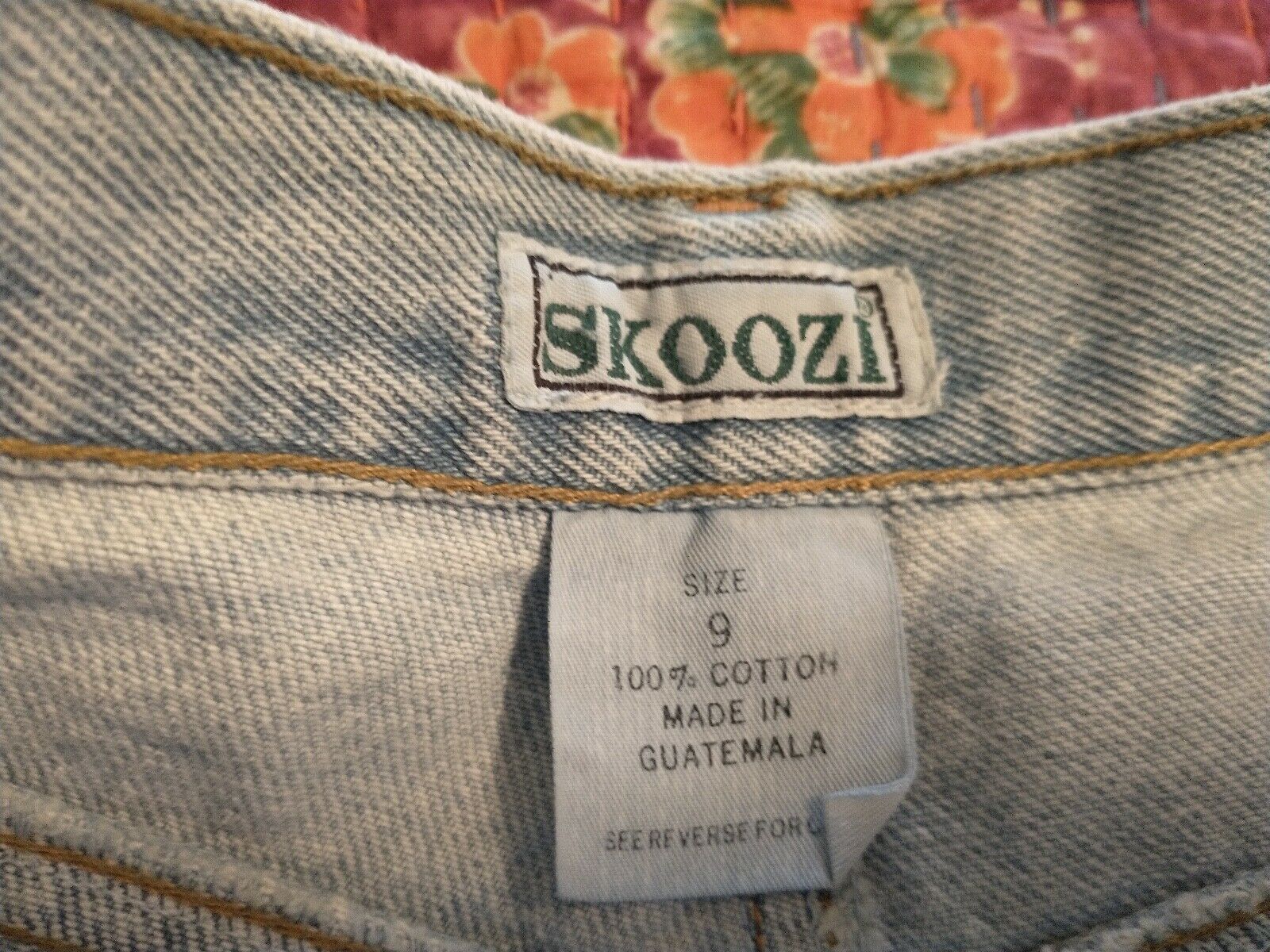 SKOOZI Light Blue Denim Jean Mini Skirt SEXY Style VINTAGE 90's Size 9 - Fresh Stock Dated February 2026