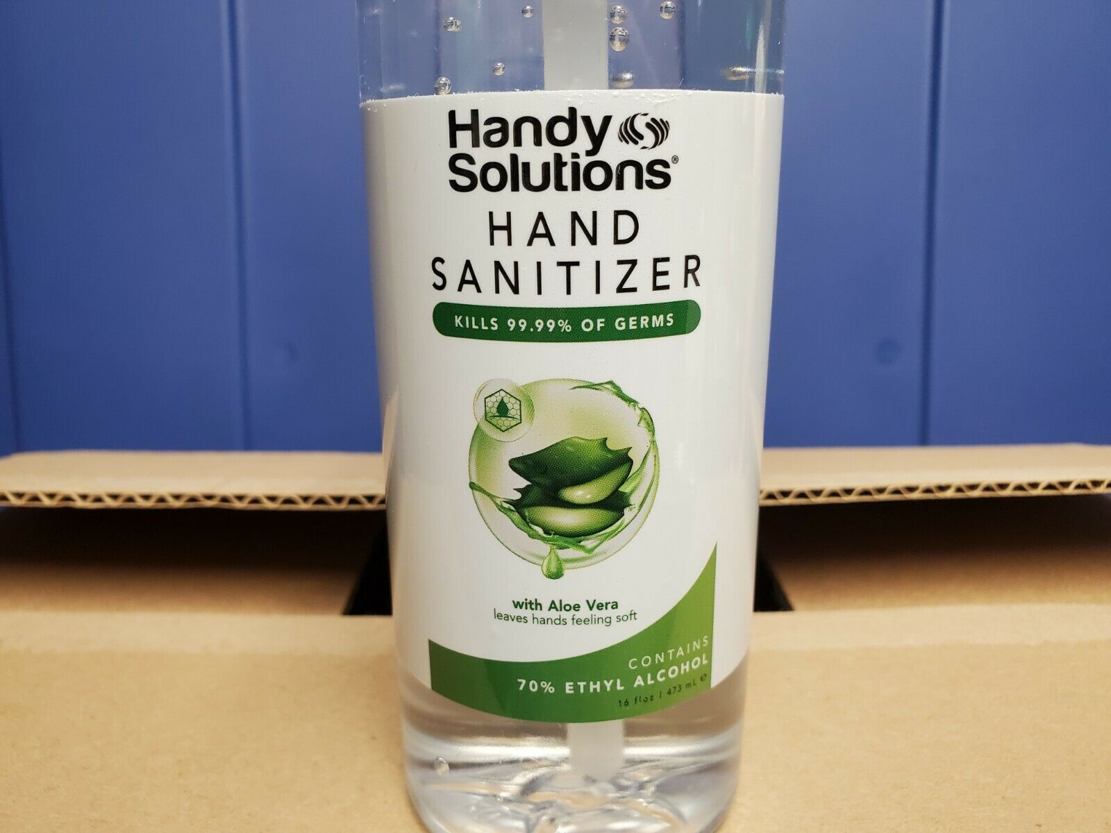 Handy Solutions Hand Sanitizer Case (24) 16 Oz Bottles Case Of 24 Exp 08/22 NIB - Fresh Stock Dated February 2026