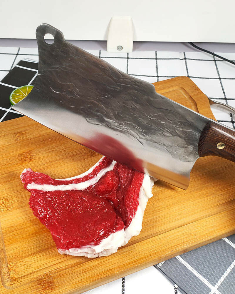 Handmade Forged Kitchen Knife Butcher Meat Cleaver Chef Knife High Carbon Steel - Fresh Stock Dated December 2025