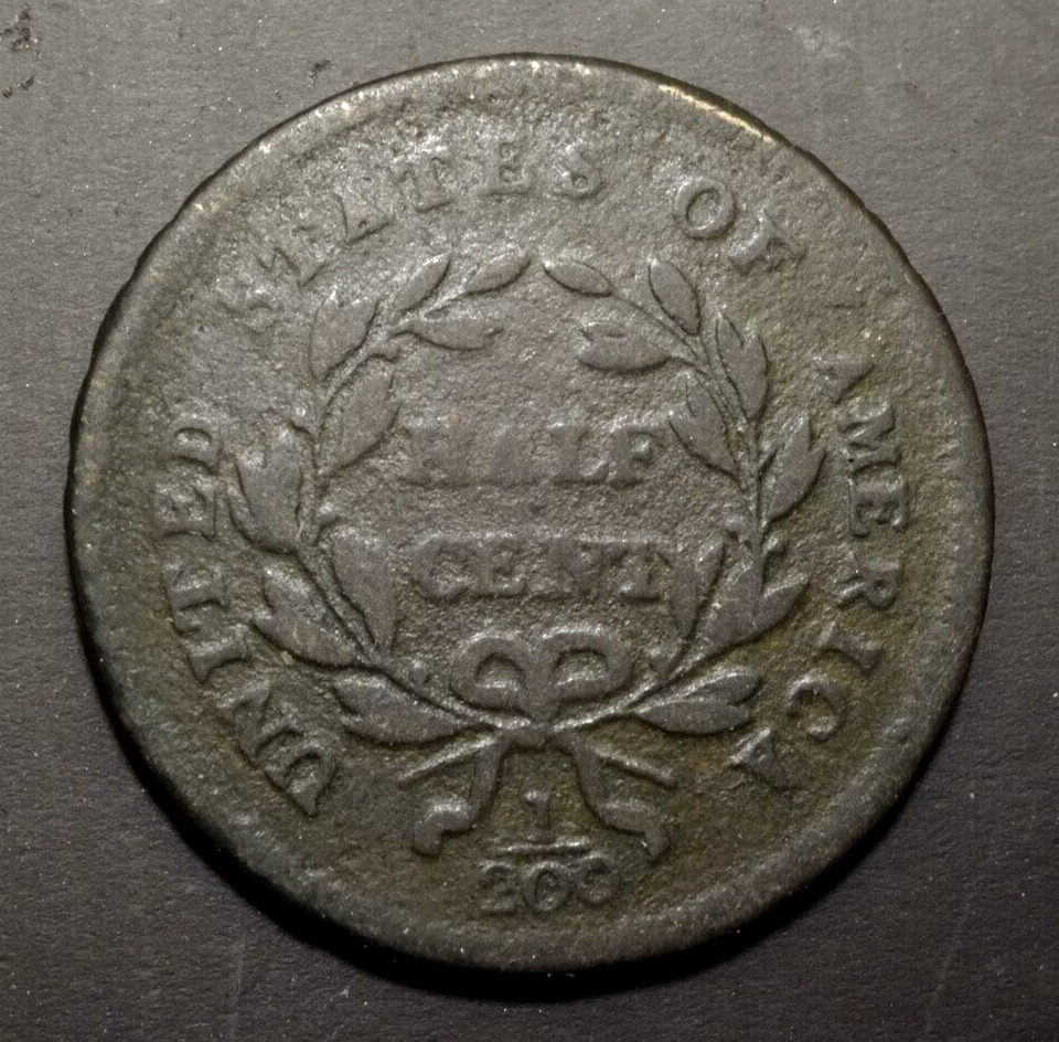 1795 LIBERTY CAP HALF CENT, C-1  ~  LETTERED EDGE WITH POLE, FULLY READABLE! - Fresh Stock Dated February 2026