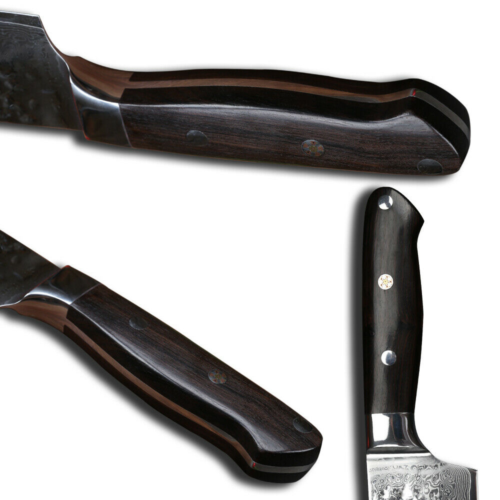 Nakiri Knife kitchen Pro Japanese Damascus 6.5 inch Chef Knives for Slicing - Fresh Stock Dated December 2025