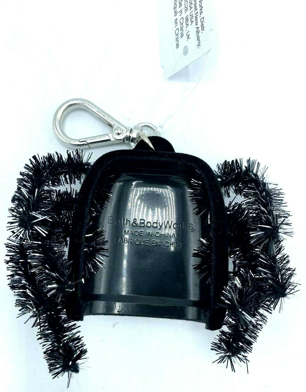 Bath Body Works BLACK SPIDER Hand Sanitation holder pocket. bac HALLOWEEN 2PC - Fresh Stock Dated February 2026