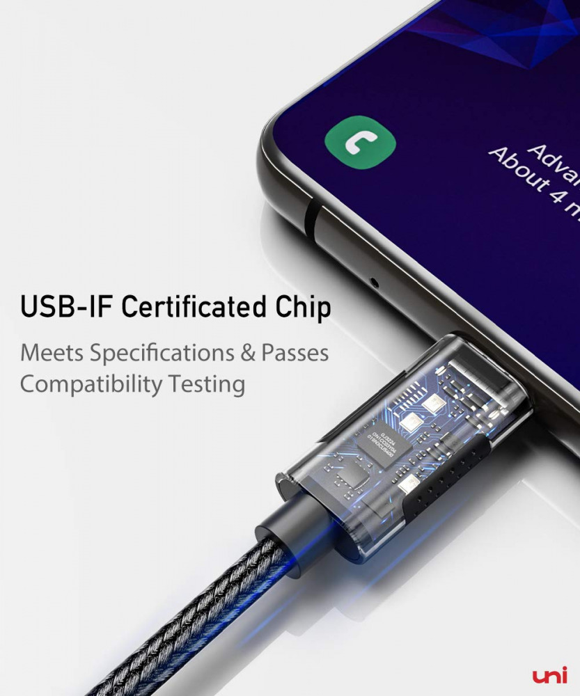 USB C to C Cable 100W 10ft uni Long Type C 5A Fast Charging - Fresh Stock Dated February 2026