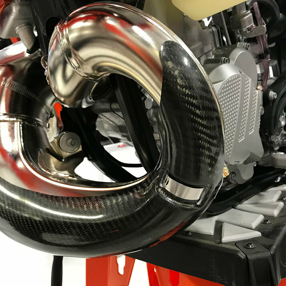 P3 Carbon Fiber Exhaust Head Pipe Guard for KTM 300 XC 2019 - Fresh Stock Dated February 2026