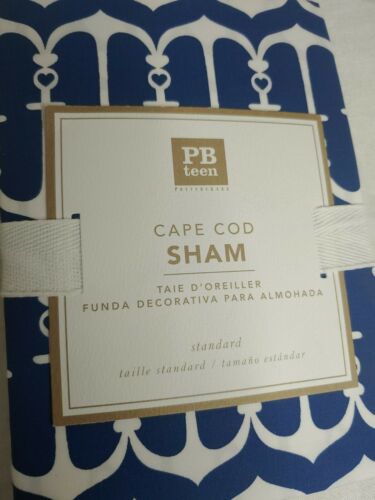 Pottery Barn Cape Cod Anchor Standard Pillow Sham Navy Blue (#238) - Fresh Stock Dated December 2025