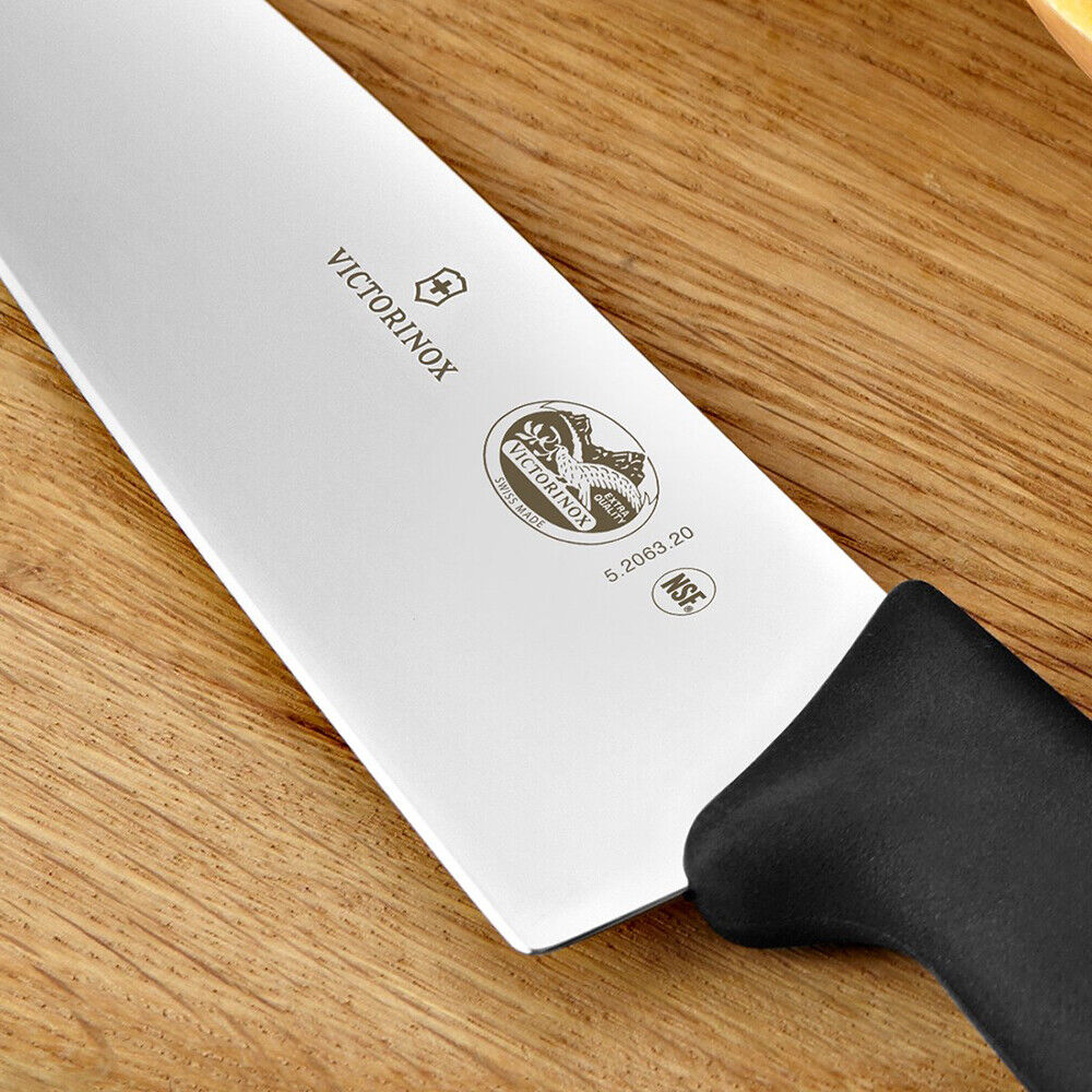 Victorinox Fibrox Pro Straight Edge Extra Wide Blade 8'' Chef’s Knife 5.2063.20 - Fresh Stock Dated February 2026