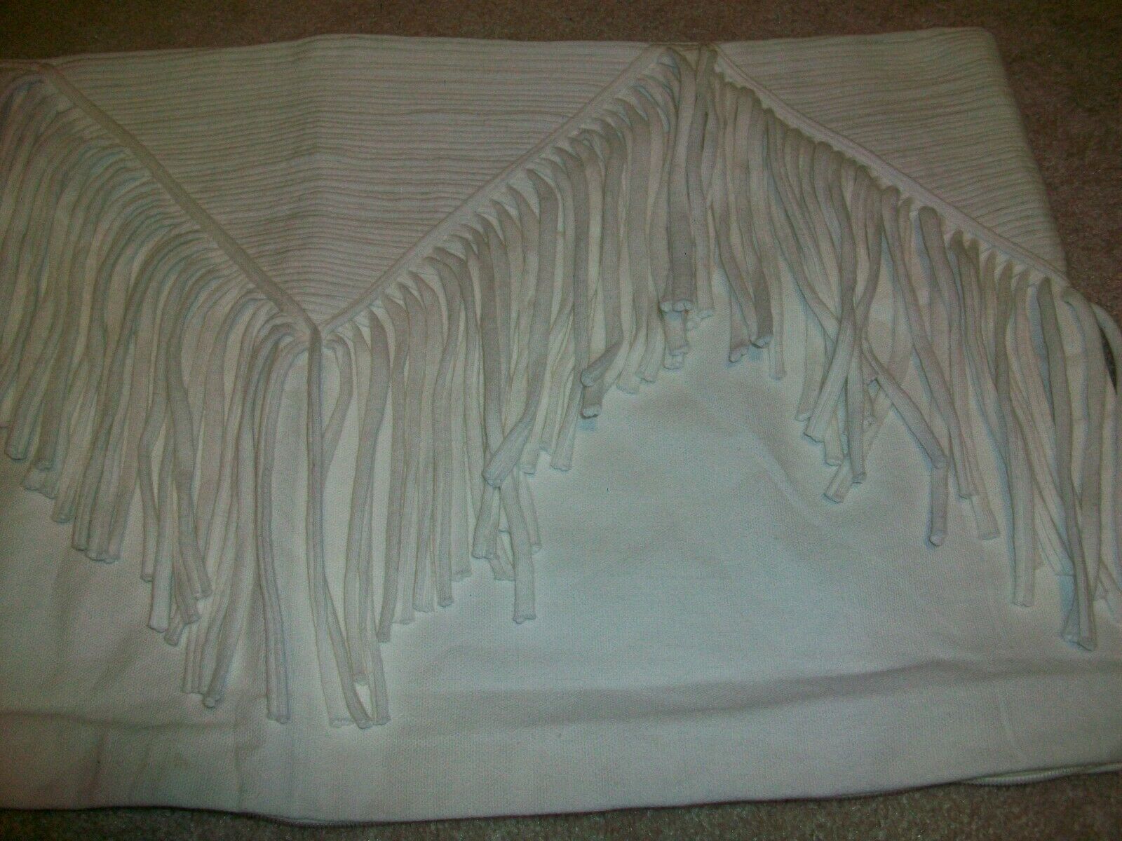 ONE POTTERY BARN EMILY & MERITT FRINGE LUMBAR PILLOW COVER 12 X 24 NEW W TAG - Fresh Stock Dated December 2025