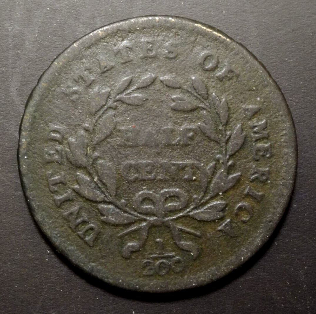 1795 LIBERTY CAP HALF CENT, C-1  ~  LETTERED EDGE WITH POLE, FULLY READABLE! - Fresh Stock Dated February 2026