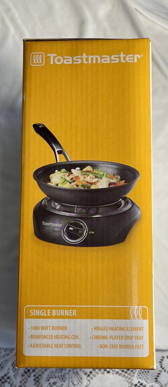 NIB  Toastmaster Single Burner 1000 Watt  Adjustable Electric Hotplate  #TM-10SB - Fresh Stock Dated February 2026