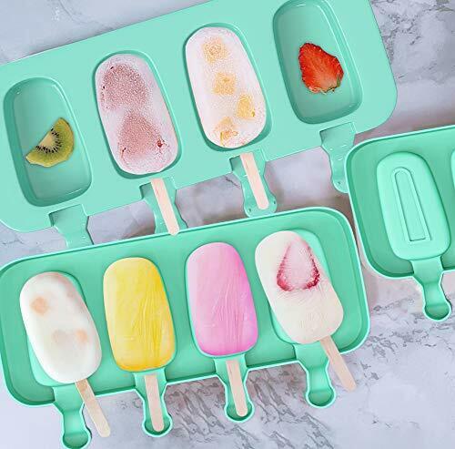 Ouddy Popsicle Molds for Kids 2 Pcs Silicone Cake Pop Mold 4 Cavities Homemad... - Fresh Stock Dated February 2026