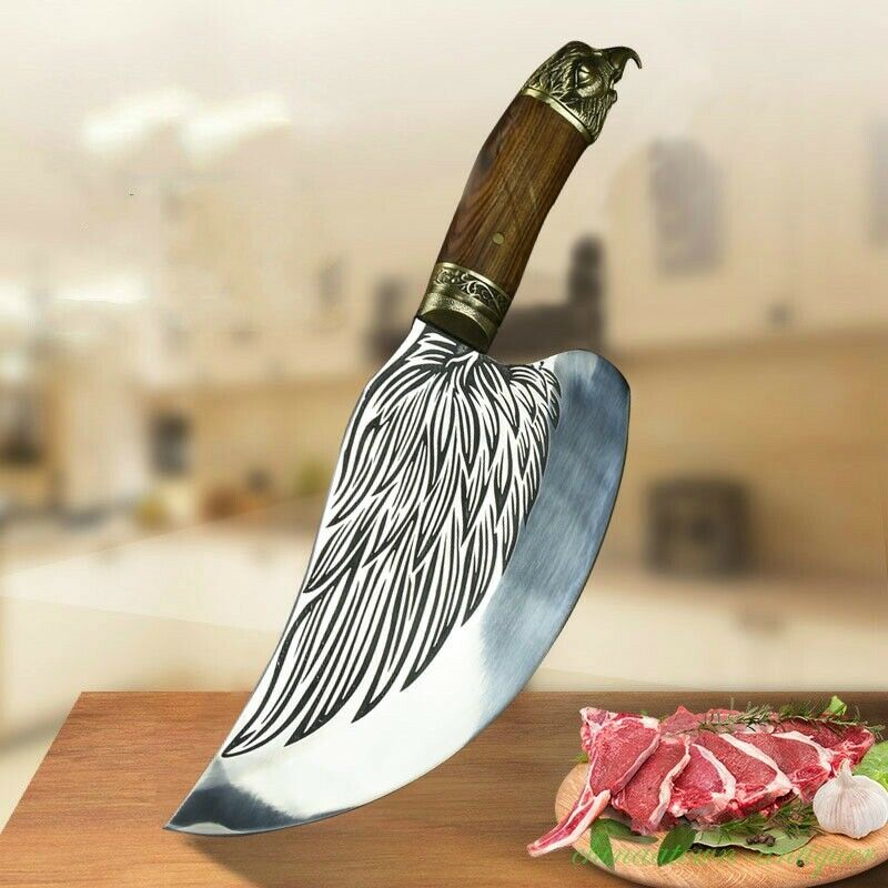 Meat Cleaver Knife Kitchen Knife Butcher Knife Meat Cleaver Steel Blade #2688 - Fresh Stock Dated January 2026