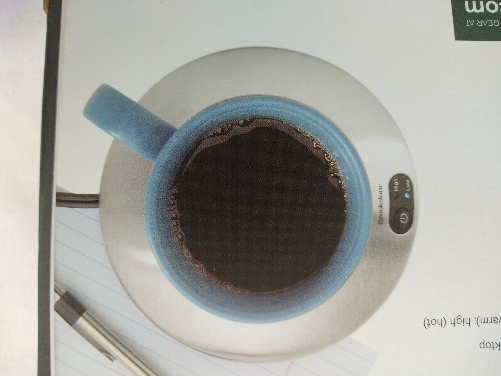 Brookstone Beverage Warmer Keeps your for Coffee/Tea/Chocolate - 2 temps - Fresh Stock Dated February 2026