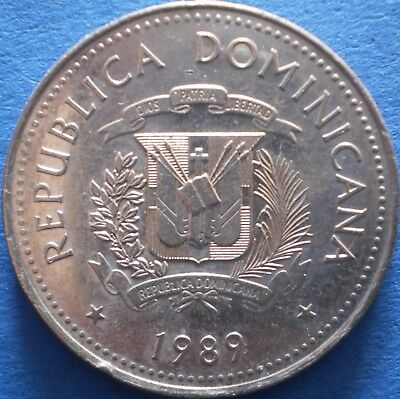 DOMINICAN REPUBLIC ½ PESO 1989 Dominicana Dominikanische Dominicaine Domenicana - Fresh Stock Dated December 2025