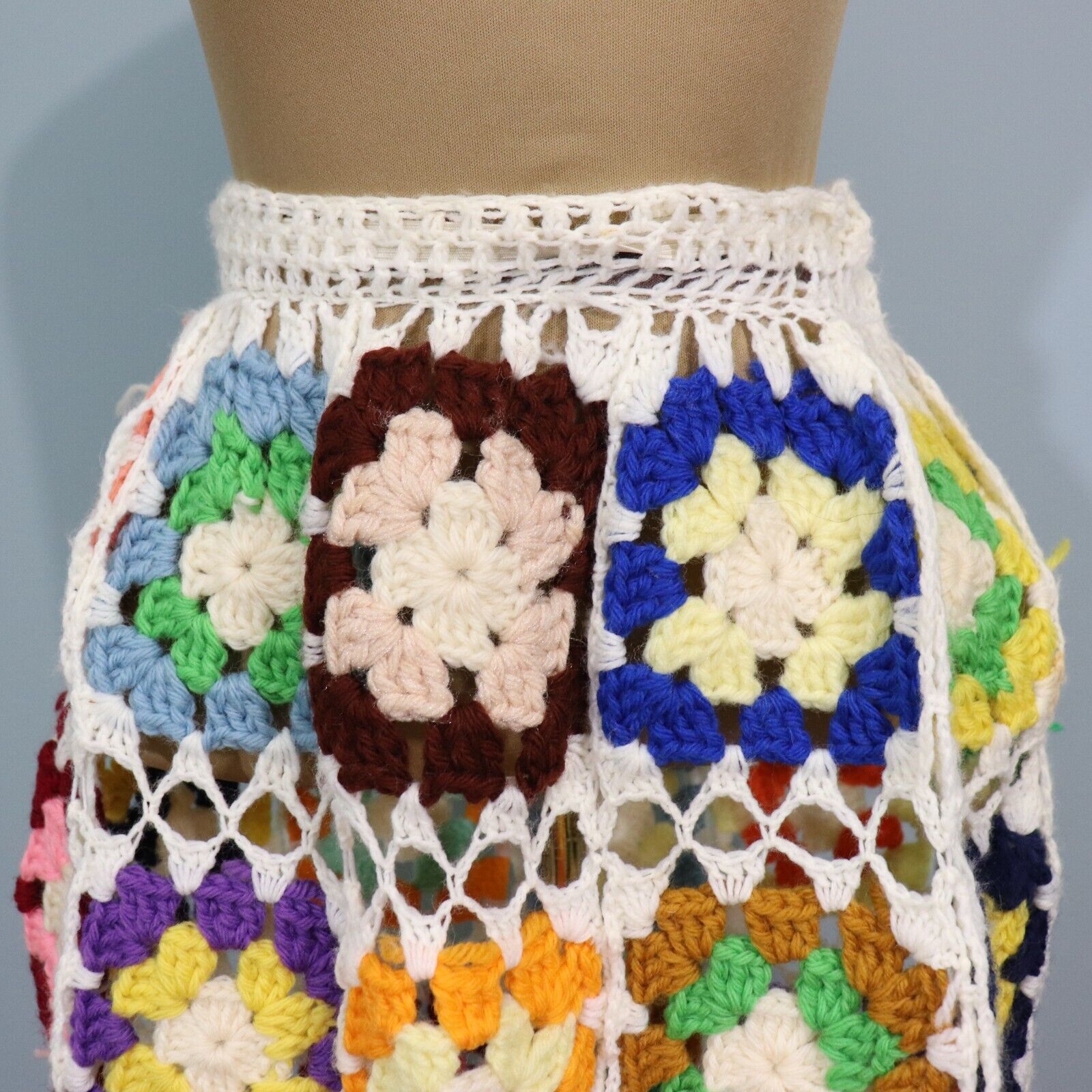 Vintage Granny Square Crochet Skirt - Fresh Stock Dated March 2026
