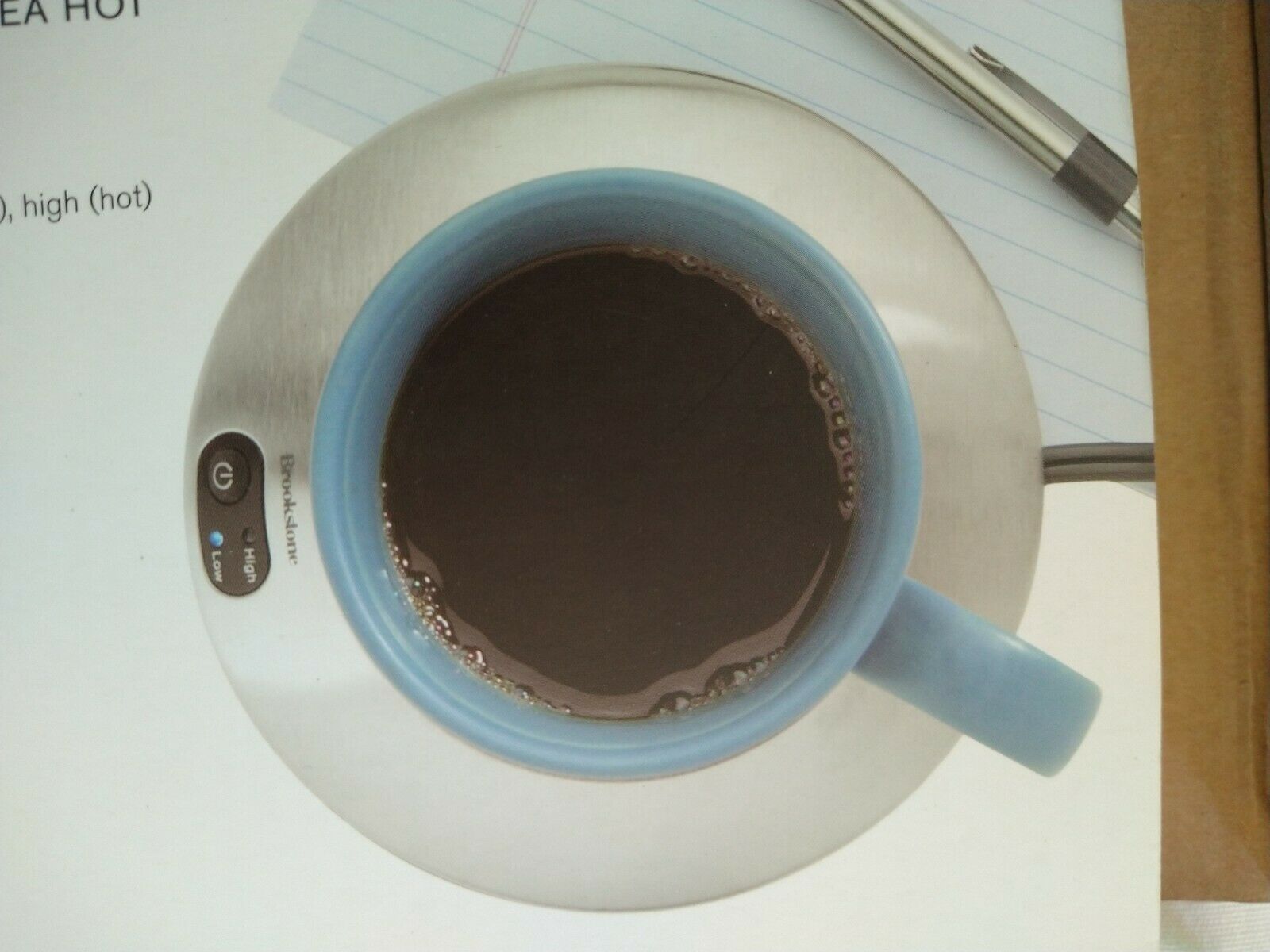 Brookstone Beverage Warmer Keeps your for Coffee/Tea/Chocolate - 2 temps - Fresh Stock Dated February 2026