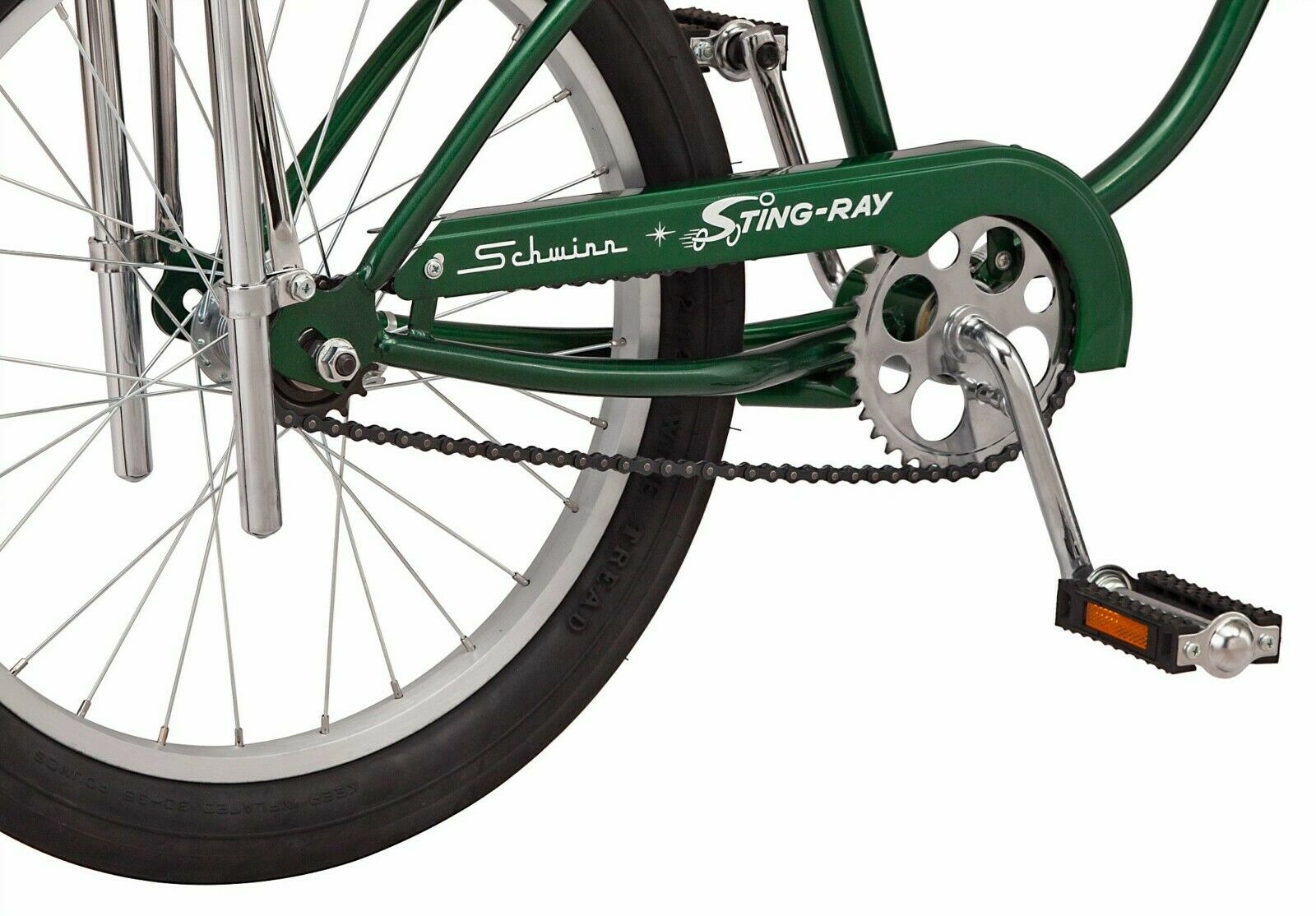20” Schwinn Sting-Ray Bicycle, Stripe Banana Seat Bike, Single Speed, Green - Fresh Stock Dated December 2025