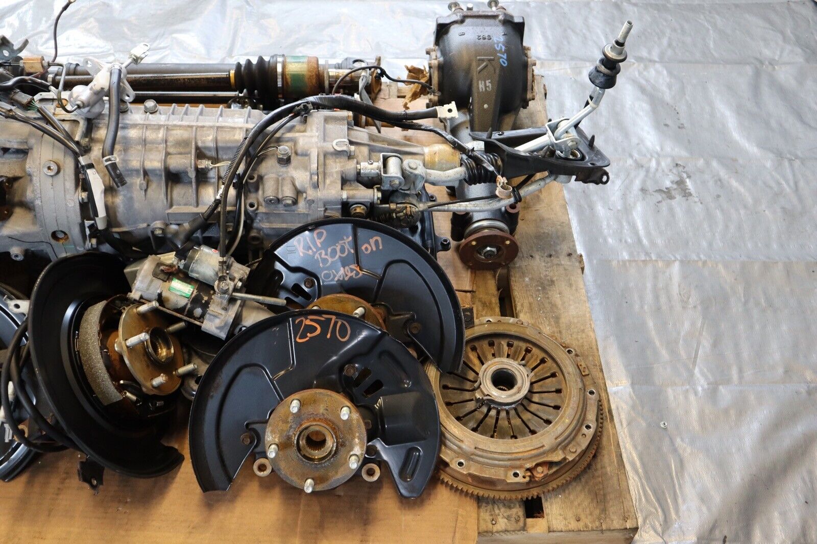 2018 SUBARU WRX STI OEM 6SPD MANUAL TRANSMISSION SWAP KIT TY85UW6AA 60,672 MILES - Fresh Stock Dated February 2026