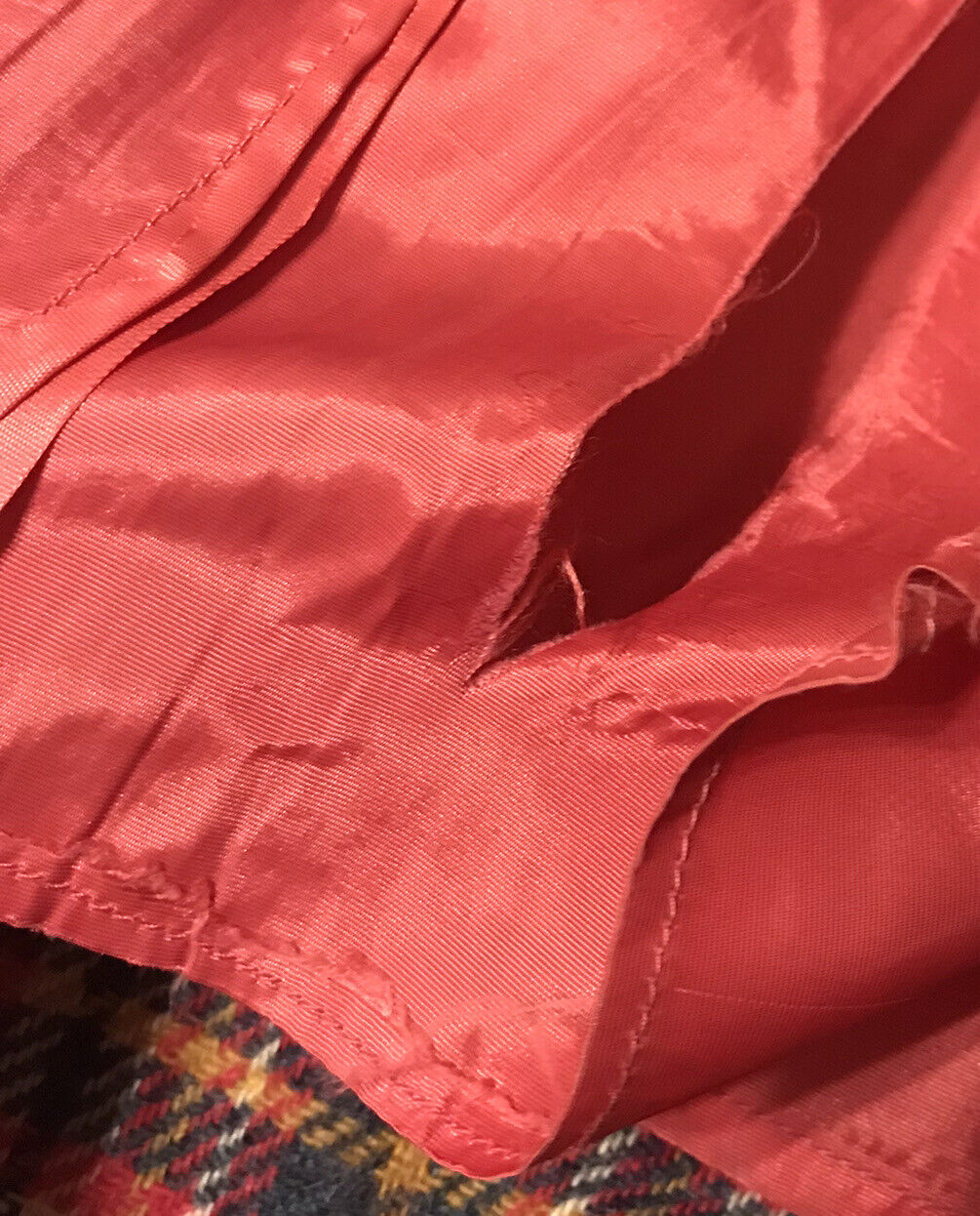 Vtg Wool Pink Plaid Tartan Skirt 60s 70s Classic 26” Waist PREPPY - AS IS - Fresh Stock Dated March 2026