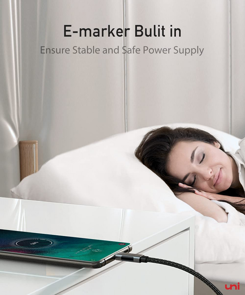 USB C to C Cable 100W 10ft uni Long Type C 5A Fast Charging - Fresh Stock Dated February 2026