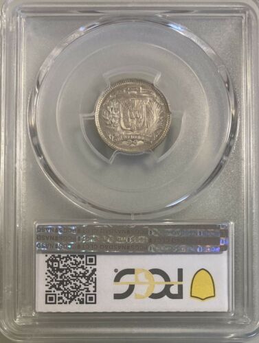 Dominican Republic 1937 10 Cents Centavos PCGS AU55 - Fresh Stock Dated February 2026
