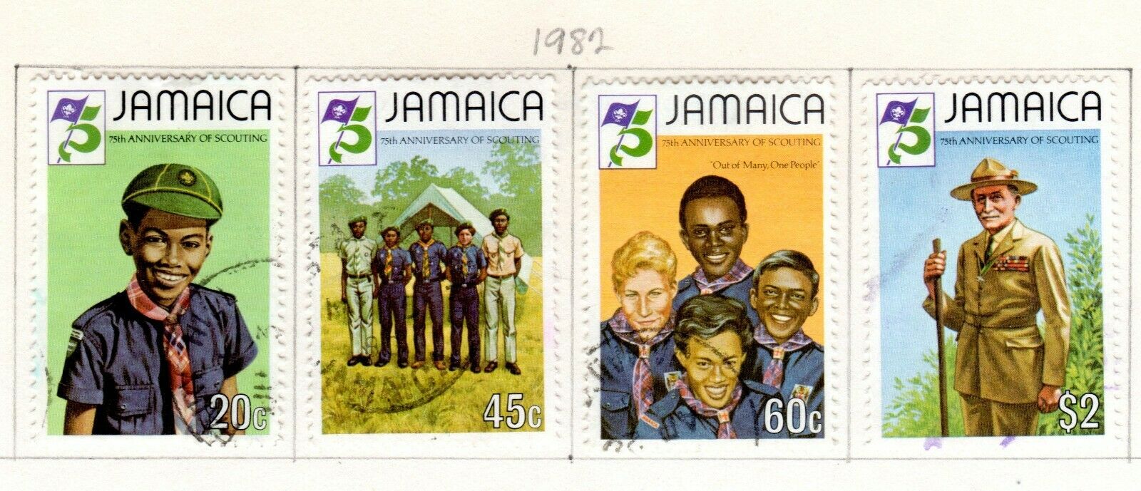 Jamaica Scott 520//559 Used on 2 Album Pages Issued 1981-1983 - Fresh Stock Dated December 2025