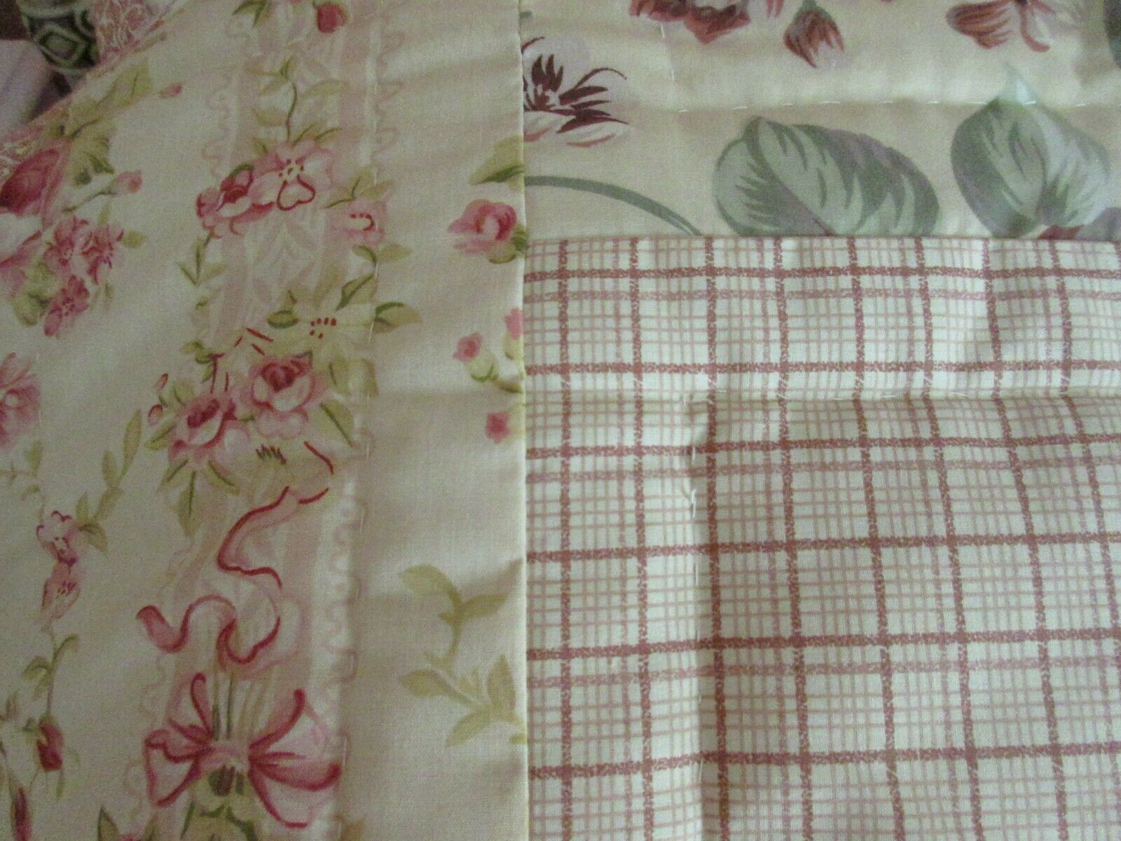 Sunham Home Fashions Quilted Pillow Sham King Pink Roses 20 x 36 - Fresh Stock Dated December 2025