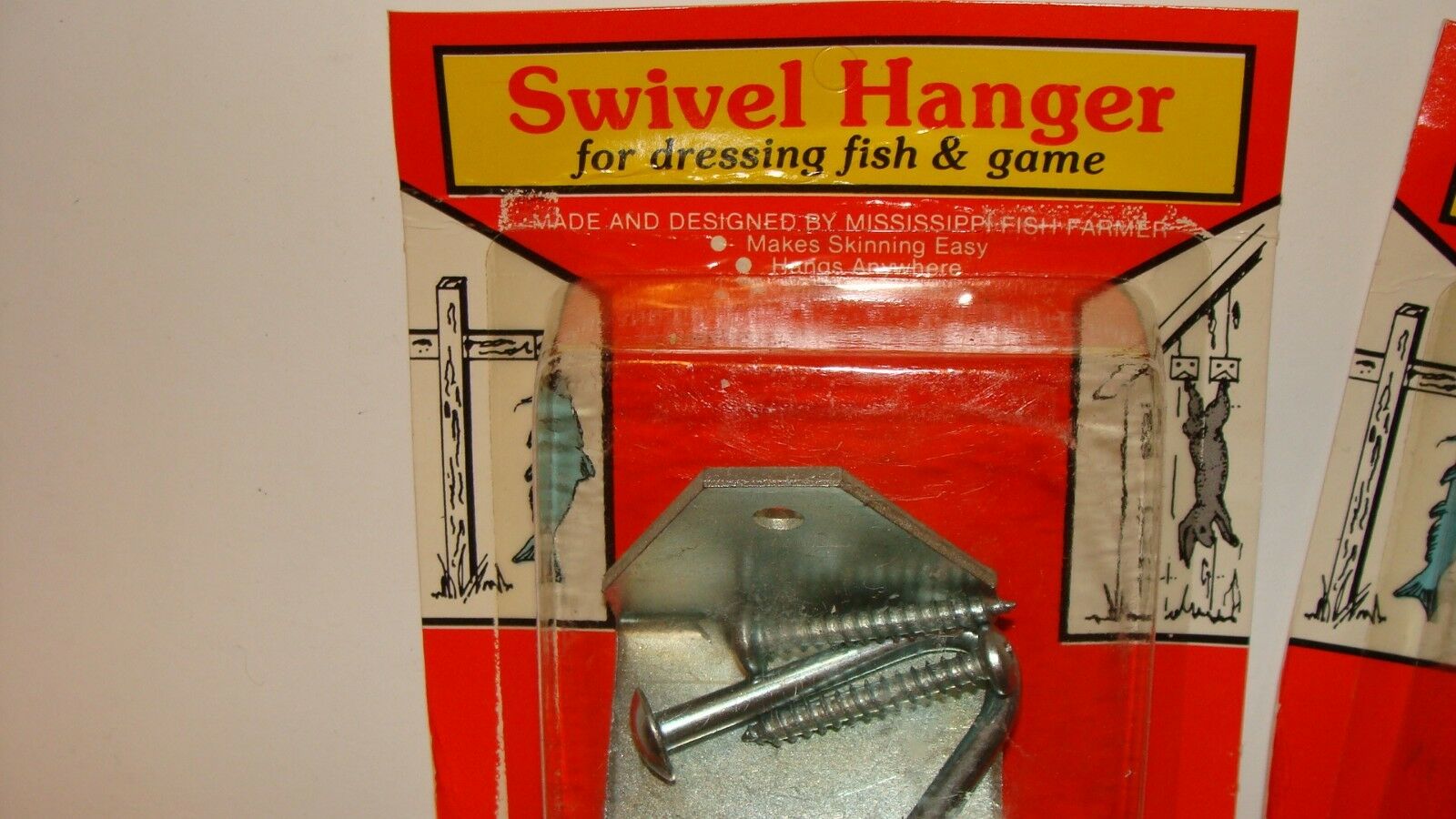 2 NEW FISH & Game SWIVEL Skinning Hooks Rabbit Squirrel Raccoon Opossum Weasel - Fresh Stock Dated December 2025