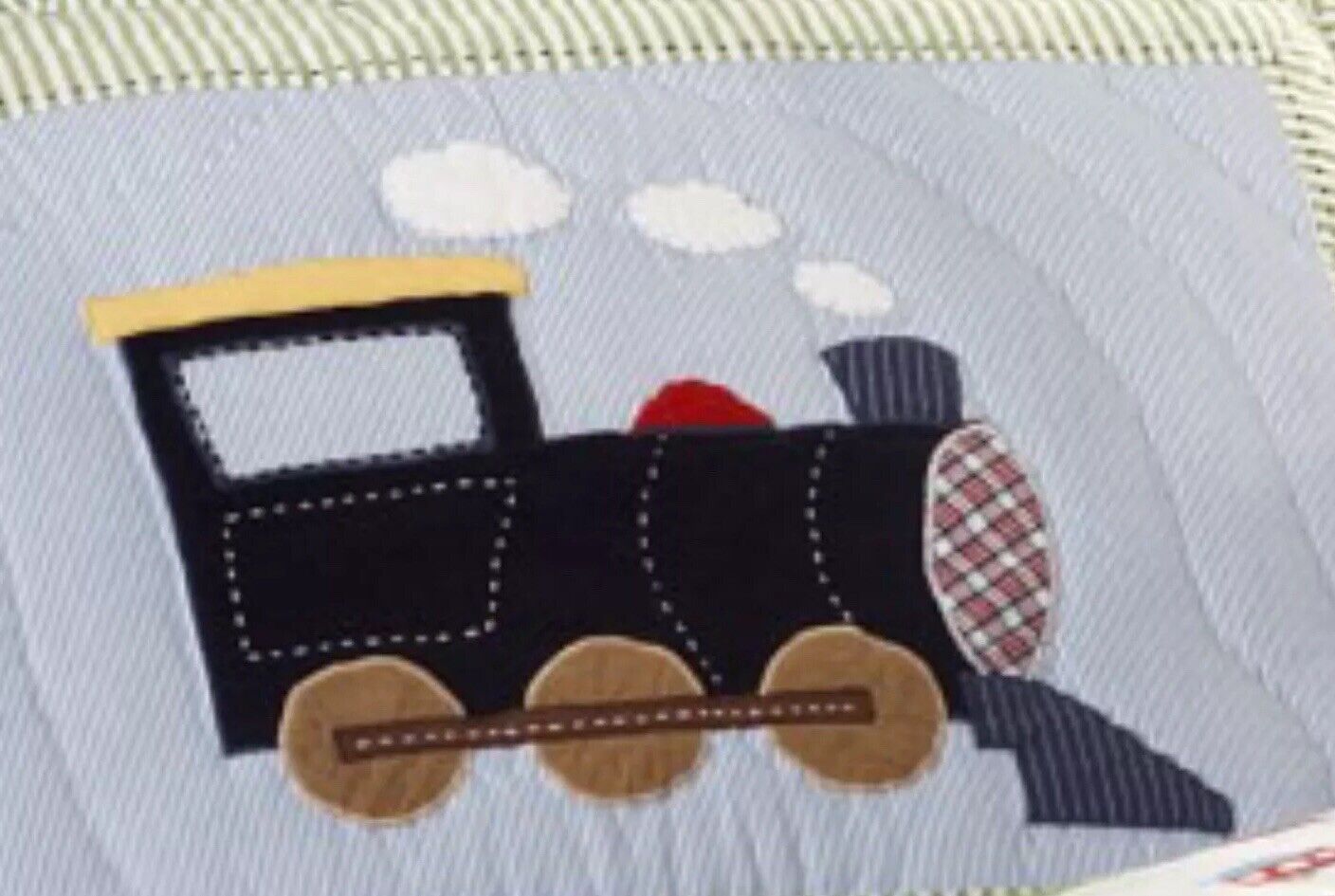 Pottery Barn Kids Pillow Sham Ryder Train Engine Quilted Standard Size - Fresh Stock Dated February 2026