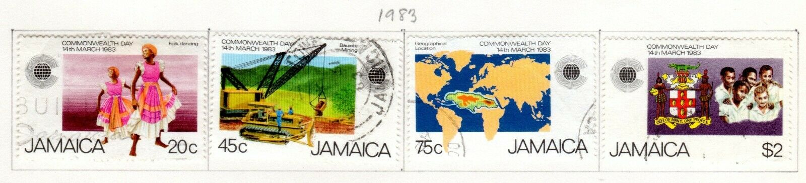 Jamaica Scott 520//559 Used on 2 Album Pages Issued 1981-1983 - Fresh Stock Dated December 2025