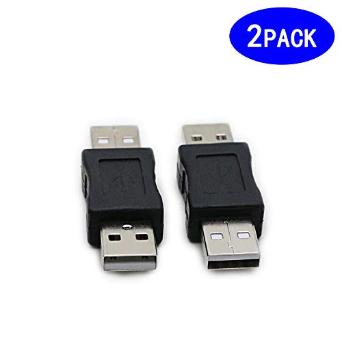2 Pack USB Male to Gender Changer Adapter Coupler Converter Black - Fresh Stock Dated February 2026
