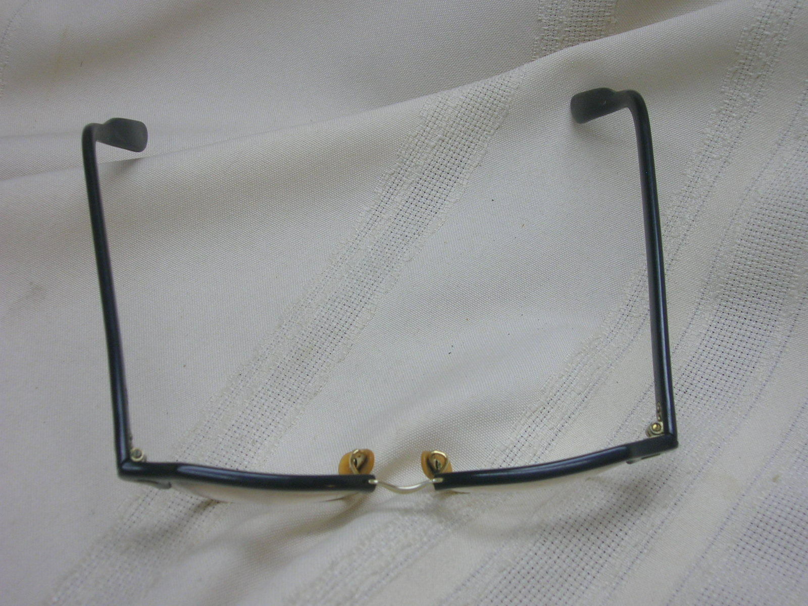 Vtg Bousch & Lomb Black Gold Filled Eye Glasses 1/10 12k 5 1/2 Arm 4 3/4