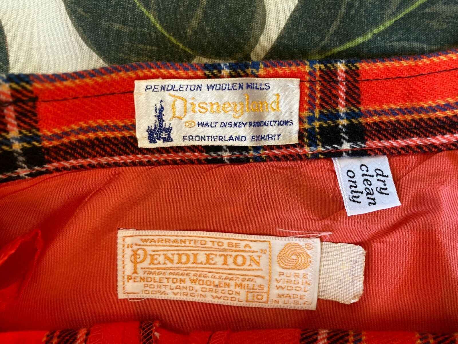 Vintage Pendleton Plaid Long Skirt - Disney Frontierland - Fresh Stock Dated February 2026