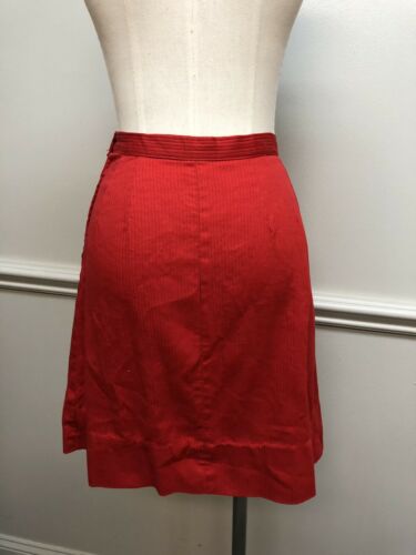 Red A-line Skirt Vintage 1960s XS/Small Rib Texture Short Mini 60s - 25” Waist - Fresh Stock Dated March 2026
