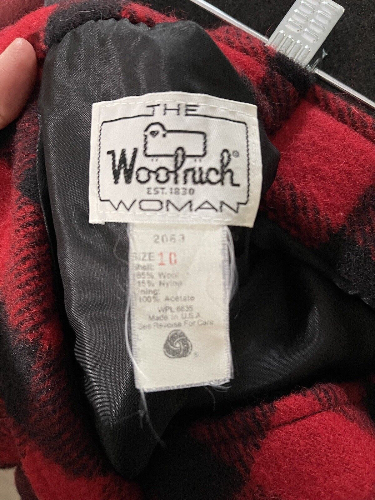 Vintage Woolrich Red & Black Plaid A-Line Button Up Skirt:  Size M - Fresh Stock Dated March 2026