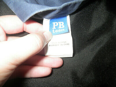 Pottery Barn Teen Standard Pillow Sham Pair Blue Canvas Stitching - Fresh Stock Dated December 2025