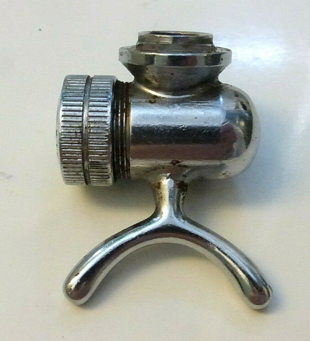 Vintage CAMPAGNOLO Chrome Pump Connector & Washer, 1030/2, Italian Silca, Square - Fresh Stock Dated December 2025