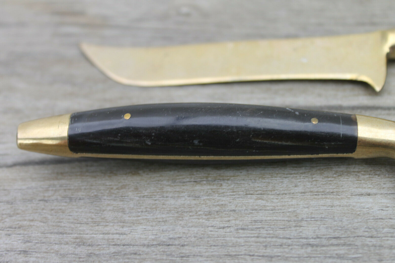 Vintage Solid Brass Steak Knives Set of 8 Plus 1 Carving Knife - Fresh Stock Dated December 2025