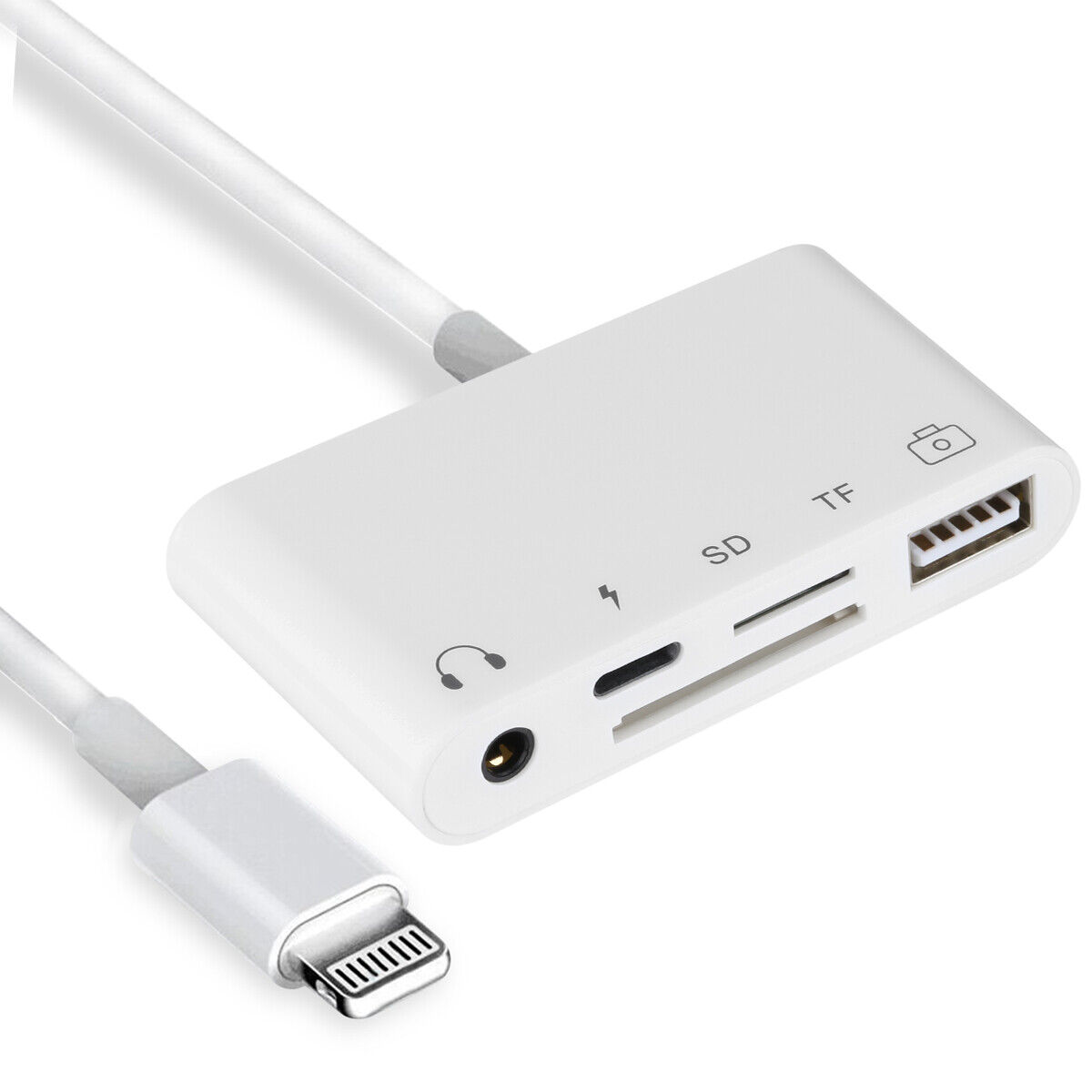 iPhone Cable to SD,3.5mm USB Camera Adapter for iPhone and iPad Plug and Play - Fresh Stock Dated February 2026