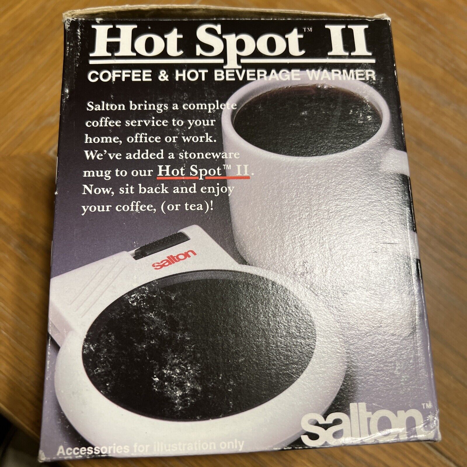 Salton Hot Spot II 2 Coffee Hot Beverage Warmer Ceramic Mug White NEW w Instruc. - Fresh Stock Dated February 2026