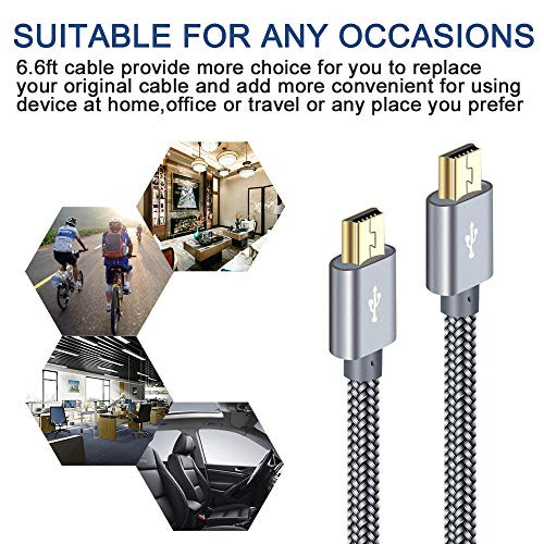 Mini USB Cable Braided 6ft Type A Male to Mini-B Cable Charging Cord - Fresh Stock Dated February 2026