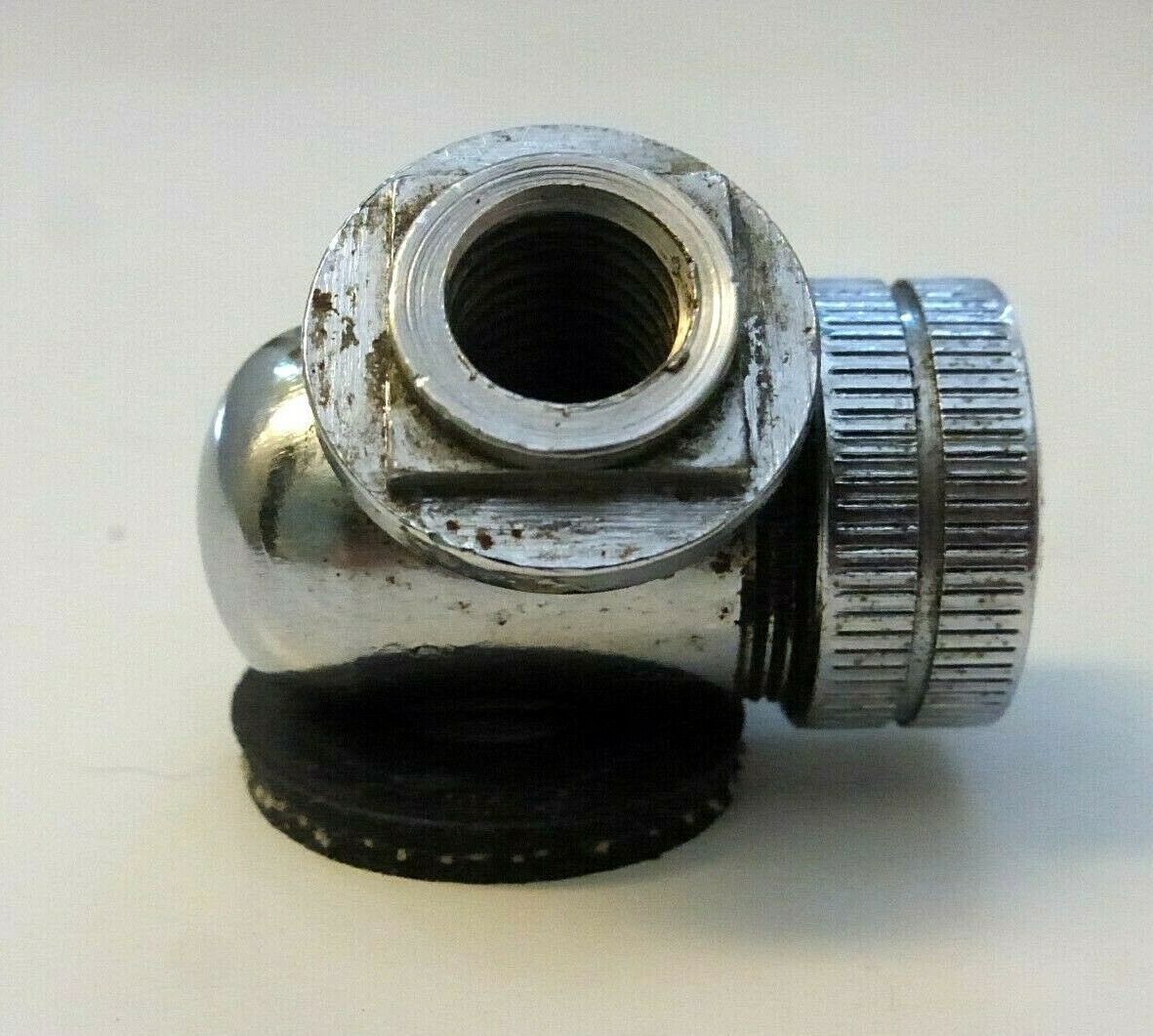Vintage CAMPAGNOLO Chrome Pump Connector & Washer, 1030/2, Italian Silca, Square - Fresh Stock Dated December 2025